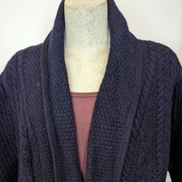 Aran Crafts 100% Merino Wool Open Front Cardigan Sweater Sz XXL Made In Ireland - Picture 6 of 17
